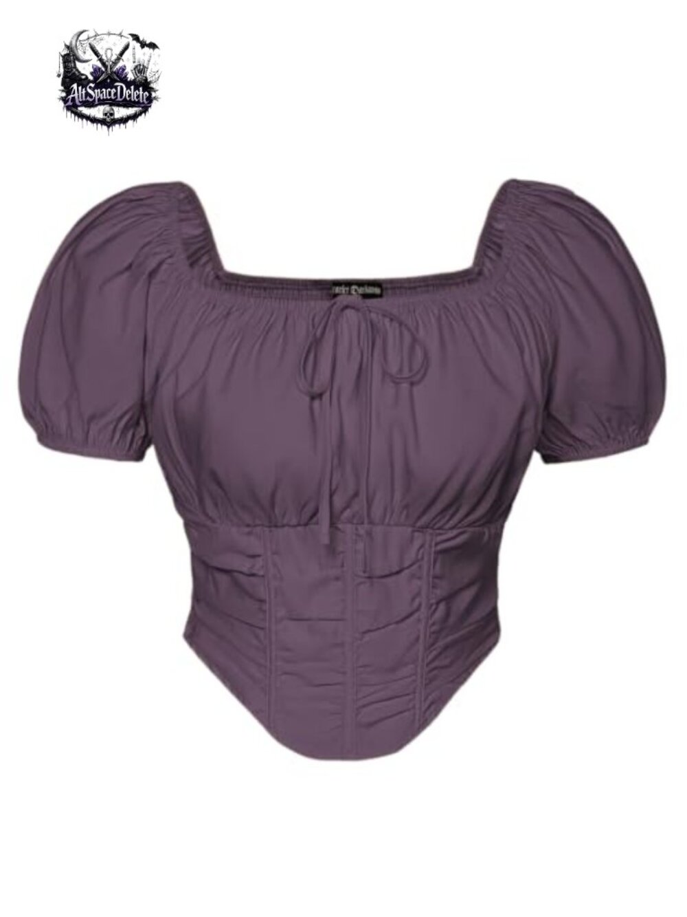 Scarlet Darkness Corset Top Women Off Shoulder Puff Sleeve Smocked Renaissance